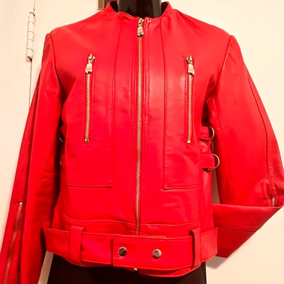 Mendocino red leather jacket - Picture 6 of 11